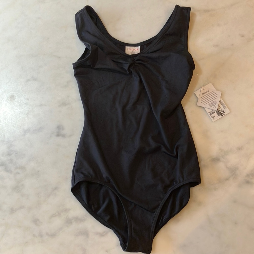 NWT, black bodysuit, V-neck